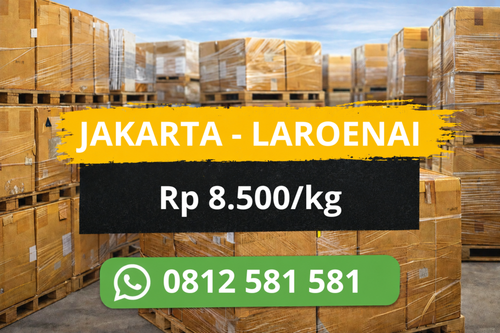 Jasa Kirim Cargo Jakarta Laroenai Murah Rp 8.500/Kg | Ekspedisi Spesialis Logistik Tambang & Cargo Alat Berat jakarta laroenai