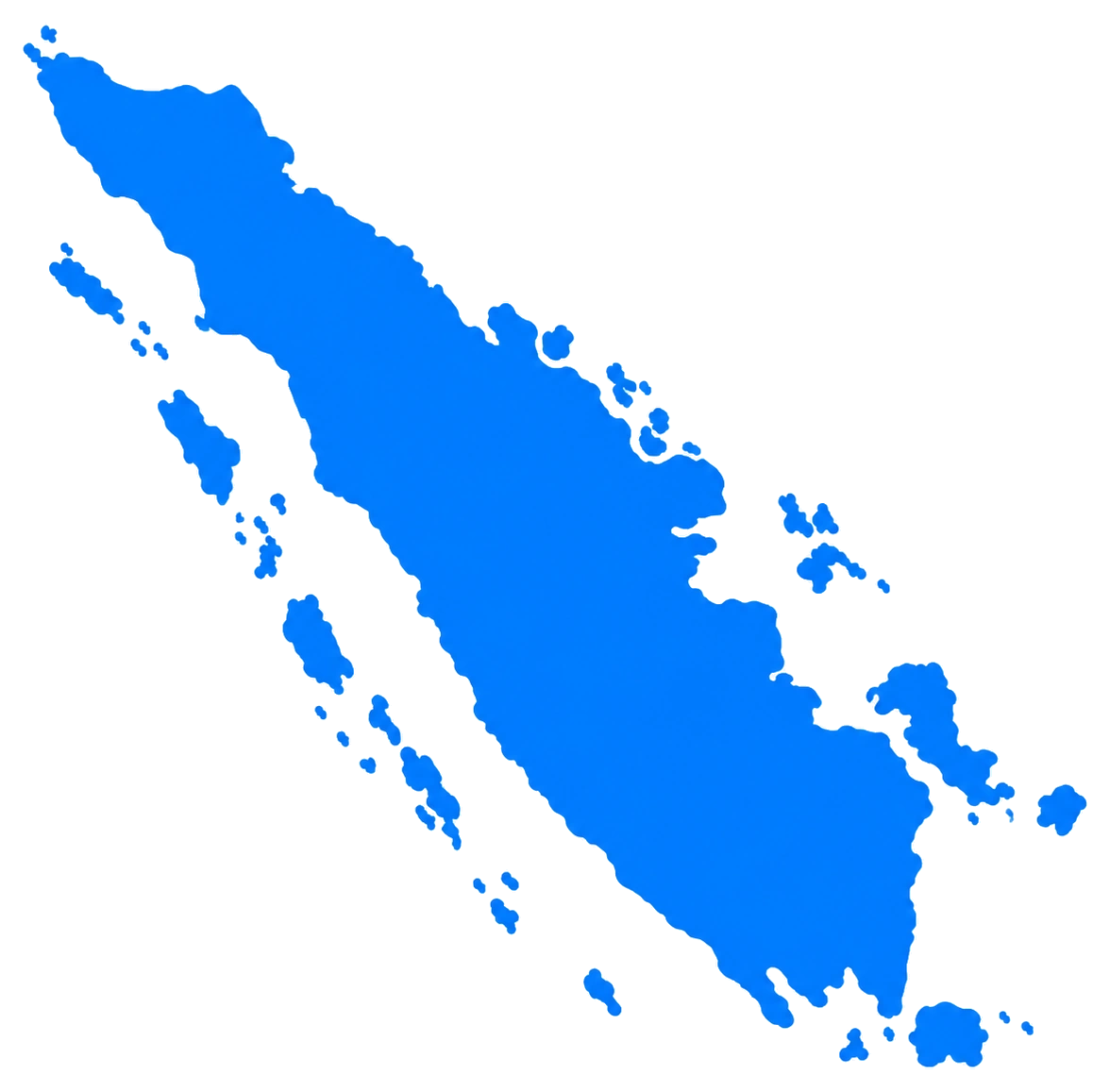 Peta Pulau Sumatera - kirim cargo dari Jakarta